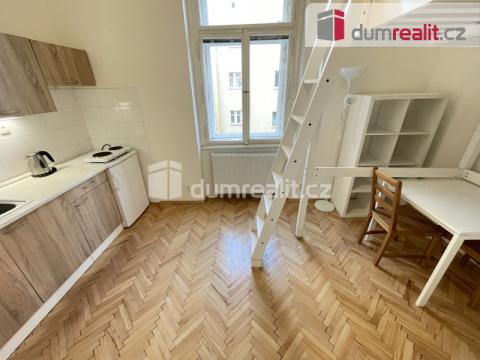 Pronájem bytu 1+kk, Praha - Smíchov, Svornosti, 22 m2