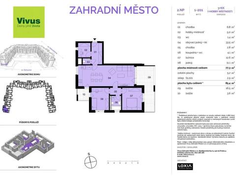 Prodej bytu 3+kk, Praha - Záběhlice, Želivecká, 85 m2
