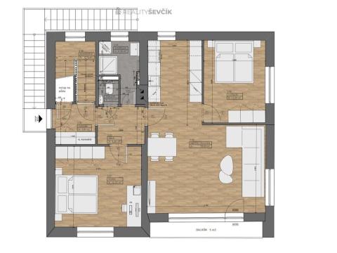 Pronájem bytu 3+kk, Hluboká nad Vltavou, Husova, 77 m2