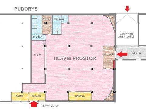Pronájem obchodního prostoru, Kladno - Kročehlavy, Vodárenská, 505 m2
