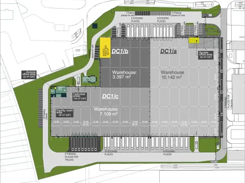 Pronájem skladu, Napajedla, 7109 m2
