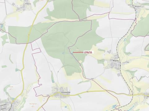 Dražba lesa, Milavče, 1537 m2