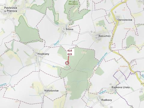 Dražba lesa, Hradčany-Kobeřice, 975 m2