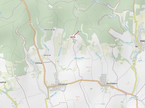 Dražba lesa, Archlebov, 2892 m2