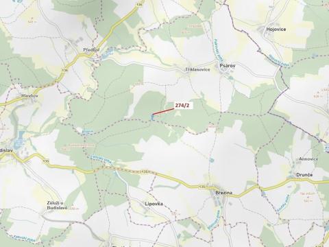 Dražba lesa, Psárov, 5348 m2