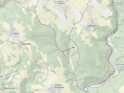 Dražba lesa, Jílové u Držkova, 967 m2