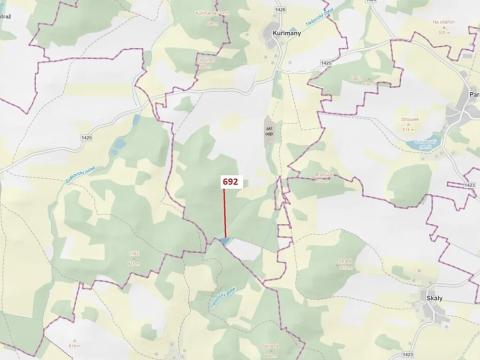 Dražba lesa, Kuřimany, 2947 m2