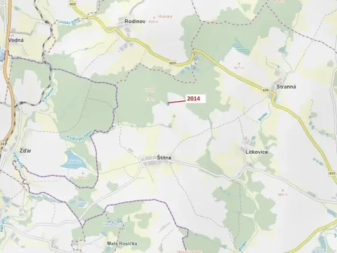 Dražba lesa, Žirovnice, 2931 m2