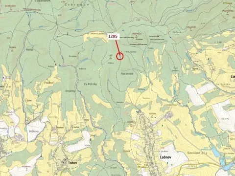 Dražba lesa, Lačnov, 849 m2