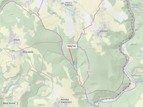 Dražba lesa, Jílové u Držkova, 5751 m2
