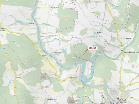 Dražba lesa, Hosty, 1258 m2