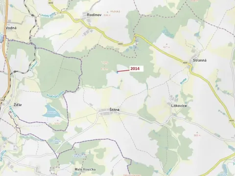 Dražba lesa, Žirovnice, 2931 m2