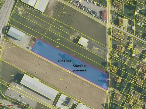 Prodej komerčního pozemku, Kamenný Újezd, Průmyslová, 4034 m2