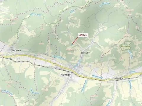 Dražba lesa, Hovězí, 2438 m2
