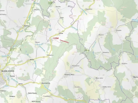 Dražba lesa, Vilice, 2384 m2