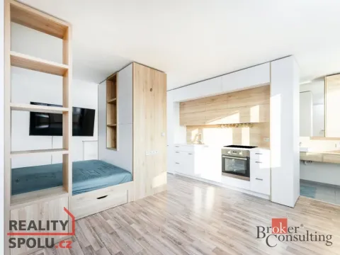 Pronájem bytu 1+kk, Praha - Záběhlice, Topolová, 31 m2