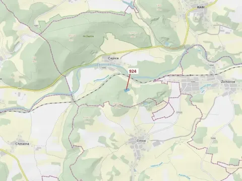 Dražba lesa, Rabí, 6042 m2