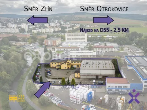 Prodej výrobních prostor, Zlín - Malenovice, třída 3. května, 3394 m2