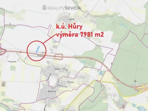 Prodej komerčního pozemku, Hůry, 7981 m2