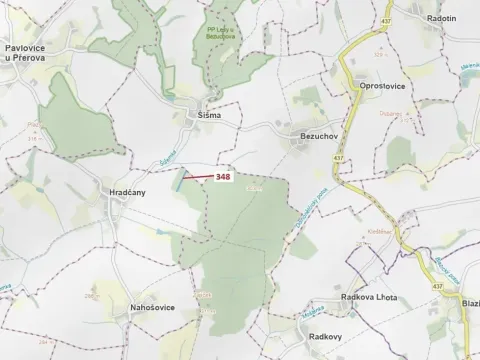 Dražba lesa, Hradčany-Kobeřice, 6360 m2