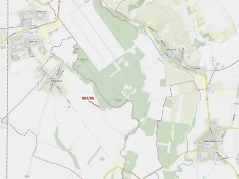 Dražba lesa, Přísnotice, 107 m2