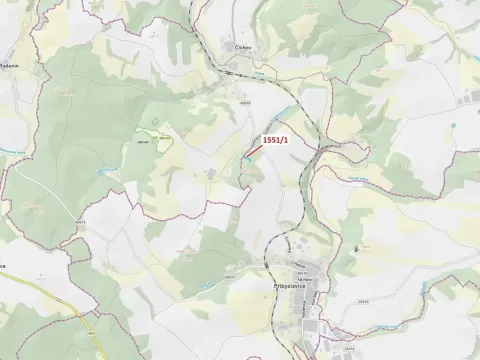 Dražba lesa, Přibyslavice, 2478 m2