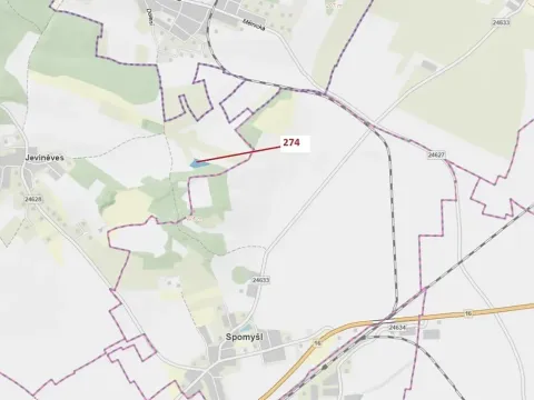 Dražba lesa, Jeviněves, 4557 m2