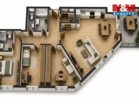 Prodej bytu 4+kk, Praha - Střížkov, Makedonská, 104 m2