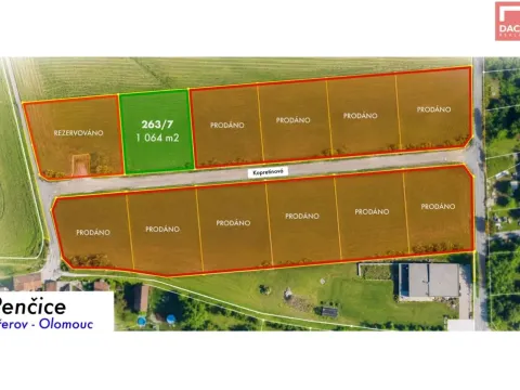 Prodej pozemku pro bydlení, Přerov, 1066 m2