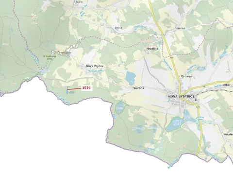 Dražba lesa, Nová Bystřice, 8581 m2