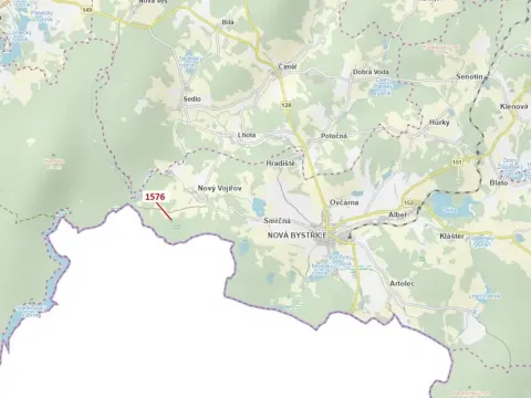 Dražba pozemku, Nová Bystřice, 737 m2