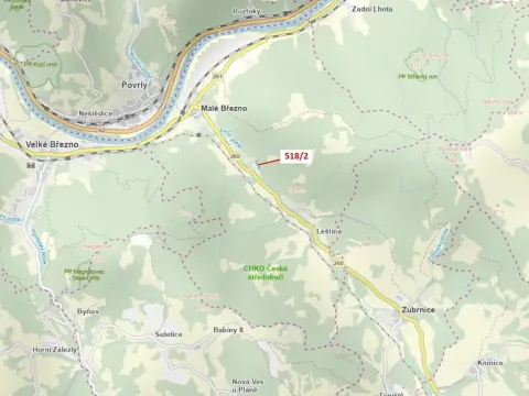 Dražba lesa, Malé Březno, 2957 m2