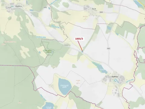 Dražba lesa, Volfířov, 1093 m2