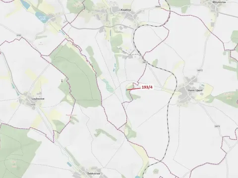 Dražba lesa, Kojetice, 654 m2