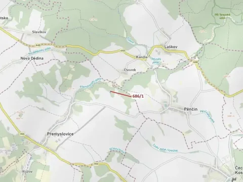 Dražba lesa, Přemyslovice, 1280 m2