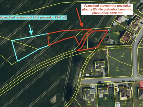 Prodej pozemku pro bydlení, Jiřice, 2561 m2